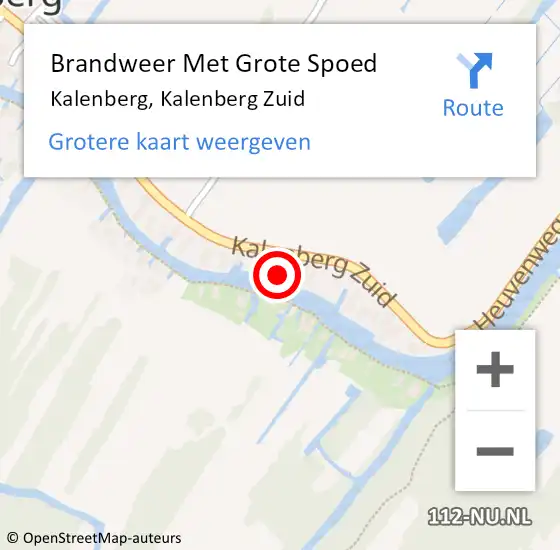 Locatie op kaart van de 112 melding: Brandweer Met Grote Spoed Naar Kalenberg, Kalenberg Zuid op 15 maart 2022 01:37