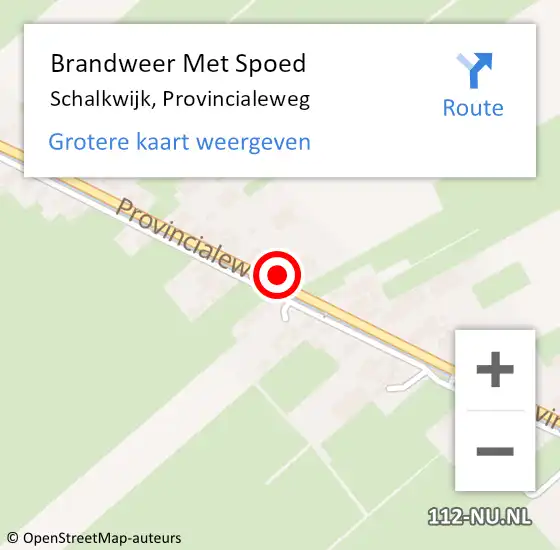 Locatie op kaart van de 112 melding: Brandweer Met Spoed Naar Schalkwijk, Provincialeweg op 15 maart 2022 20:59