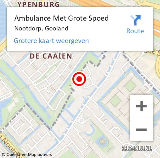 Locatie op kaart van de 112 melding: Ambulance Met Grote Spoed Naar Nootdorp, Gooland op 17 maart 2022 17:30