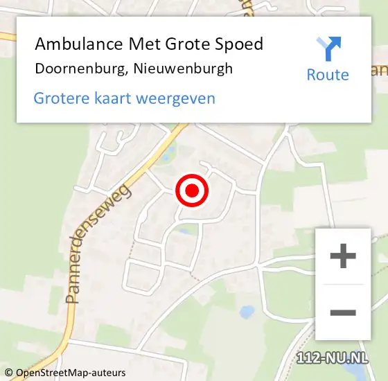 Locatie op kaart van de 112 melding: Ambulance Met Grote Spoed Naar Doornenburg, Nieuwenburgh op 17 maart 2022 20:45