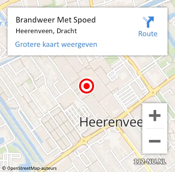 Locatie op kaart van de 112 melding: Brandweer Met Spoed Naar Heerenveen, Dracht op 19 maart 2022 08:38