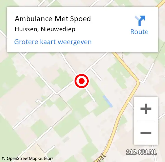 Locatie op kaart van de 112 melding: Ambulance Met Spoed Naar Huissen, Nieuwediep op 21 maart 2022 06:14