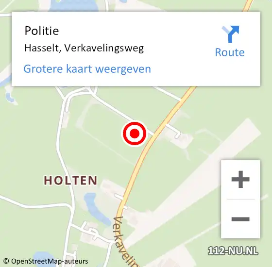 Locatie op kaart van de 112 melding: Politie Hasselt, Verkavelingsweg op 21 maart 2022 07:25