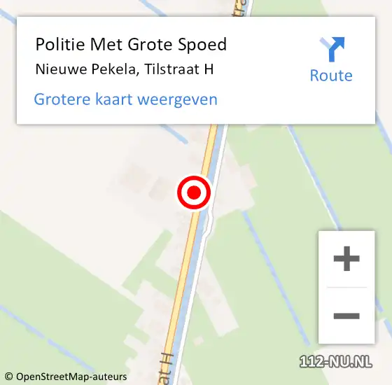 Locatie op kaart van de 112 melding: Politie Met Grote Spoed Naar Nieuwe Pekela, Tilstraat H op 21 maart 2022 13:38