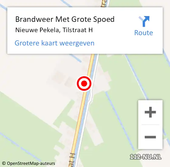 Locatie op kaart van de 112 melding: Brandweer Met Grote Spoed Naar Nieuwe Pekela, Tilstraat H op 21 maart 2022 13:39