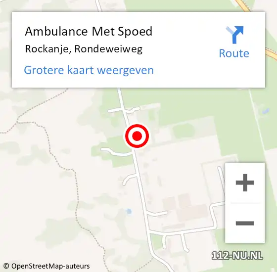 Locatie op kaart van de 112 melding: Ambulance Met Spoed Naar Rockanje, Rondeweiweg op 22 maart 2022 18:25