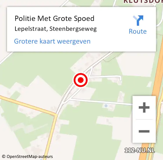 Locatie op kaart van de 112 melding: Politie Met Grote Spoed Naar Lepelstraat, Steenbergseweg op 23 maart 2022 13:13