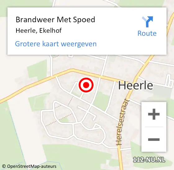 Locatie op kaart van de 112 melding: Brandweer Met Spoed Naar Heerle, Ekelhof op 25 maart 2022 22:11