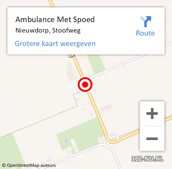 Locatie op kaart van de 112 melding: Ambulance Met Spoed Naar Nieuwdorp, Stoofweg op 12 juli 2014 08:35