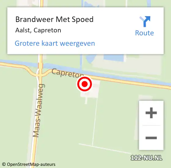 Locatie op kaart van de 112 melding: Brandweer Met Spoed Naar Aalst, Capreton op 26 maart 2022 17:09