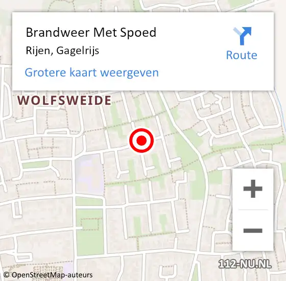 Locatie op kaart van de 112 melding: Brandweer Met Spoed Naar Rijen, Gagelrijs op 26 maart 2022 19:07