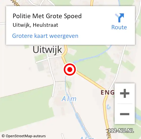 Locatie op kaart van de 112 melding: Politie Met Grote Spoed Naar Uitwijk, Heulstraat op 27 maart 2022 10:04