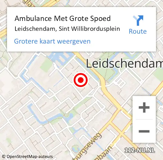 Locatie op kaart van de 112 melding: Ambulance Met Grote Spoed Naar Leidschendam, Sint Willibrordusplein op 27 maart 2022 13:30