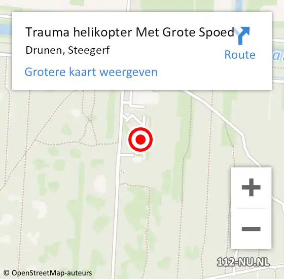 Locatie op kaart van de 112 melding: Trauma helikopter Met Grote Spoed Naar Drunen, Steegerf op 28 maart 2022 17:00