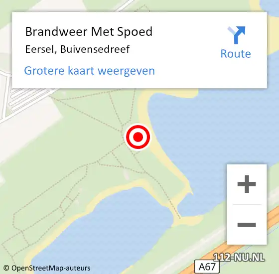Locatie op kaart van de 112 melding: Brandweer Met Spoed Naar Eersel, Buivensedreef op 1 april 2022 02:18