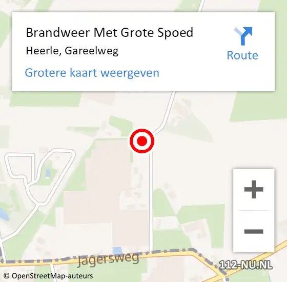 Locatie op kaart van de 112 melding: Brandweer Met Grote Spoed Naar Heerle, Gareelweg op 1 april 2022 19:04