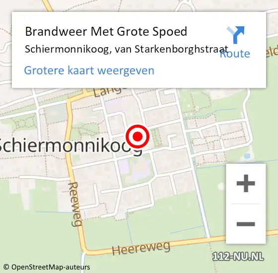 Locatie op kaart van de 112 melding: Brandweer Met Grote Spoed Naar Schiermonnikoog, van Starkenborghstraat op 2 april 2022 09:10