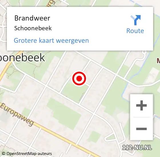 Locatie op kaart van de 112 melding: Brandweer Schoonebeek op 5 april 2022 09:24