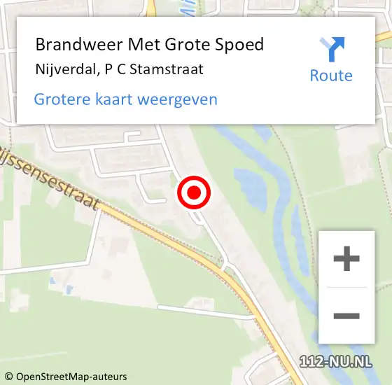 Locatie op kaart van de 112 melding: Brandweer Met Grote Spoed Naar Nijverdal, P C Stamstraat op 6 april 2022 09:10