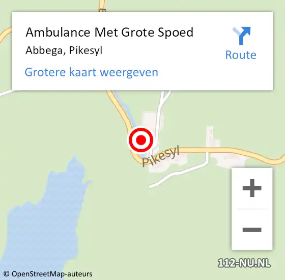 Locatie op kaart van de 112 melding: Ambulance Met Grote Spoed Naar Abbega, Pikesyl op 13 juli 2014 17:05
