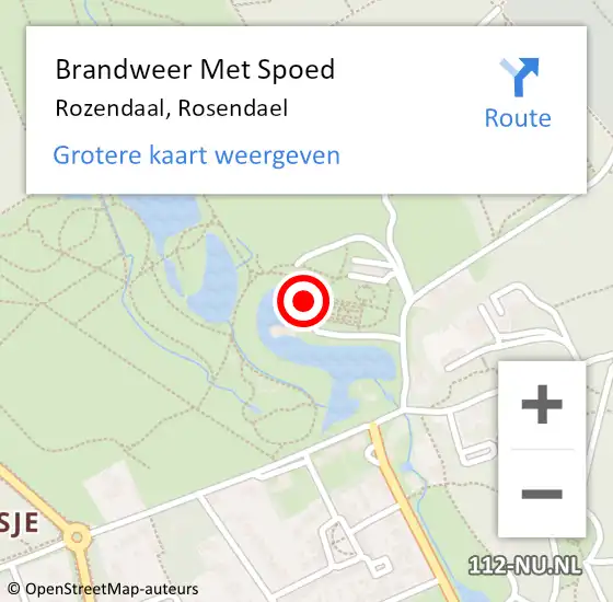 Locatie op kaart van de 112 melding: Brandweer Met Spoed Naar Rozendaal, Rosendael op 7 april 2022 19:24