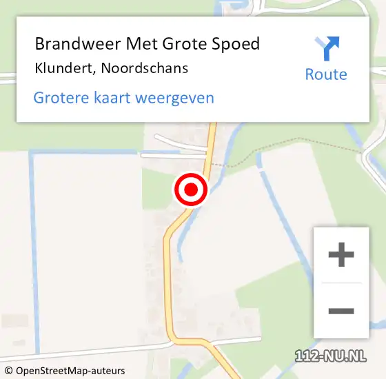 Locatie op kaart van de 112 melding: Brandweer Met Grote Spoed Naar Klundert, Noordschans op 10 april 2022 03:39