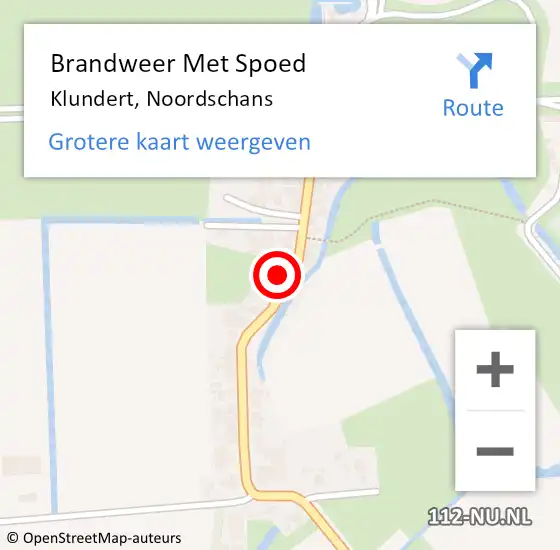 Locatie op kaart van de 112 melding: Brandweer Met Spoed Naar Klundert, Noordschans op 10 april 2022 03:51