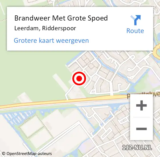 Locatie op kaart van de 112 melding: Brandweer Met Grote Spoed Naar Leerdam, Ridderspoor op 11 april 2022 01:25