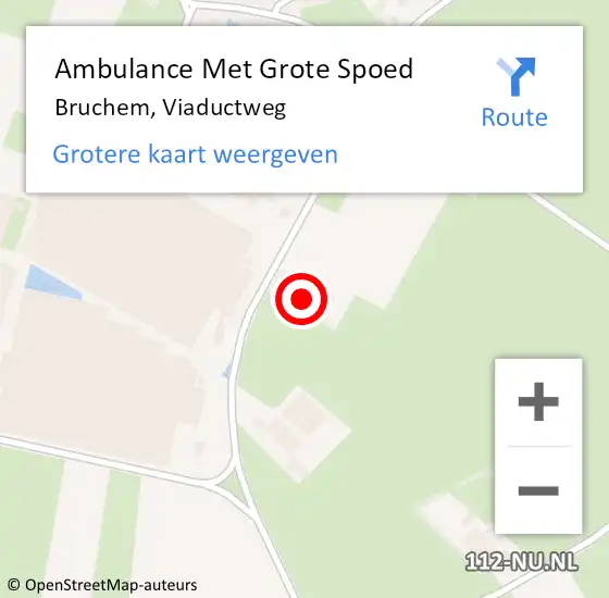 Locatie op kaart van de 112 melding: Ambulance Met Grote Spoed Naar Bruchem, Viaductweg op 11 april 2022 17:19