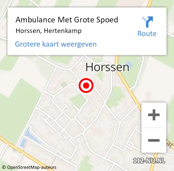 Locatie op kaart van de 112 melding: Ambulance Met Grote Spoed Naar Horssen, Hertenkamp op 12 april 2022 09:10