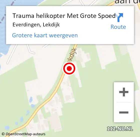 Locatie op kaart van de 112 melding: Trauma helikopter Met Grote Spoed Naar Everdingen, Lekdijk op 15 april 2022 22:15