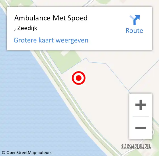 Locatie op kaart van de 112 melding: Ambulance Met Spoed Naar Oudenhoorn, Zeedijk op 18 april 2022 12:23