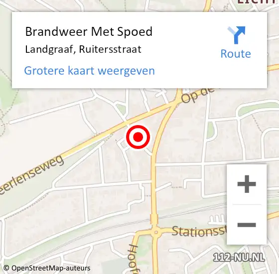 Locatie op kaart van de 112 melding: Brandweer Met Spoed Naar Landgraaf, Ruitersstraat op 19 april 2022 16:27