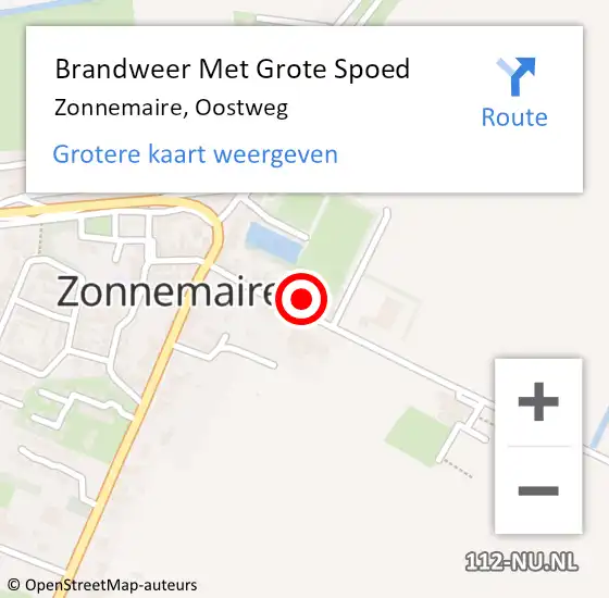 Locatie op kaart van de 112 melding: Brandweer Met Grote Spoed Naar Zonnemaire, Oostweg op 21 april 2022 09:19