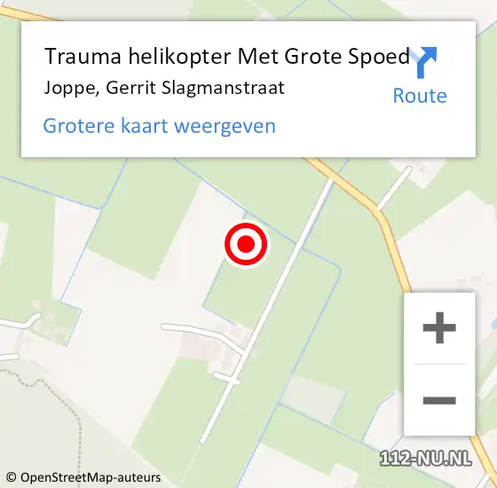 Locatie op kaart van de 112 melding: Trauma helikopter Met Grote Spoed Naar Joppe, Gerrit Slagmanstraat op 21 april 2022 09:52