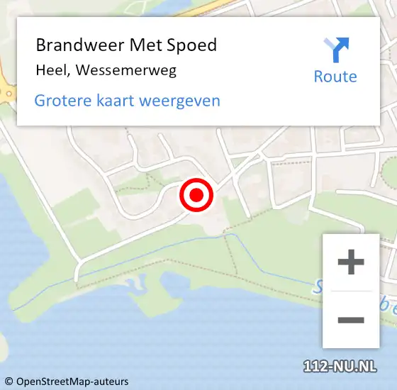 Locatie op kaart van de 112 melding: Brandweer Met Spoed Naar Heel, Wessemerweg op 21 april 2022 17:28