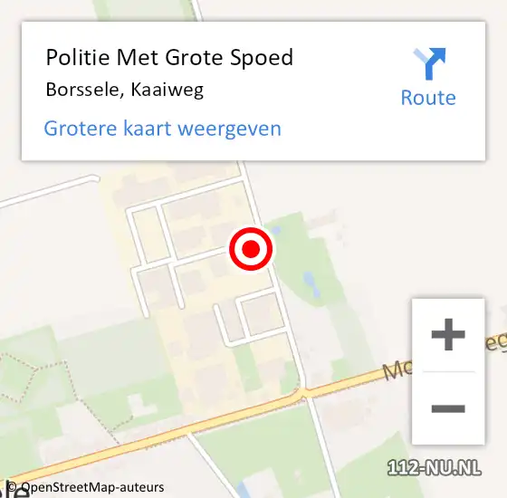 Locatie op kaart van de 112 melding: Politie Met Grote Spoed Naar Borssele, Kaaiweg op 22 april 2022 20:07
