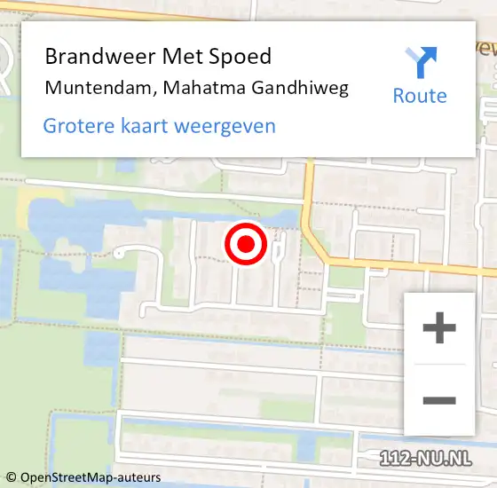 Locatie op kaart van de 112 melding: Brandweer Met Spoed Naar Muntendam, Mahatma Gandhiweg op 23 april 2022 01:44