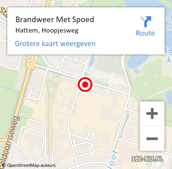 Locatie op kaart van de 112 melding: Brandweer Met Spoed Naar Hattem, Hoopjesweg op 23 april 2022 14:38