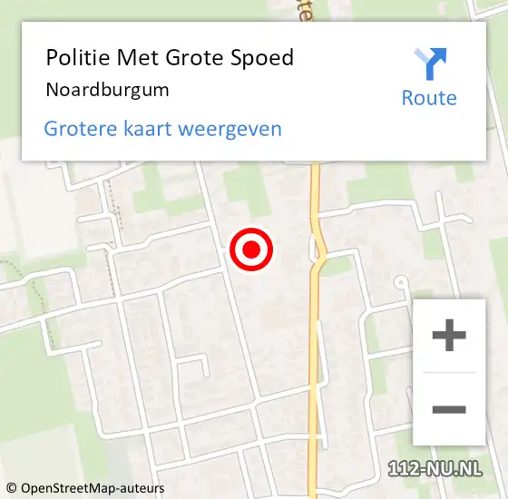 Locatie op kaart van de 112 melding: Politie Met Grote Spoed Naar Noardburgum op 26 april 2022 08:07