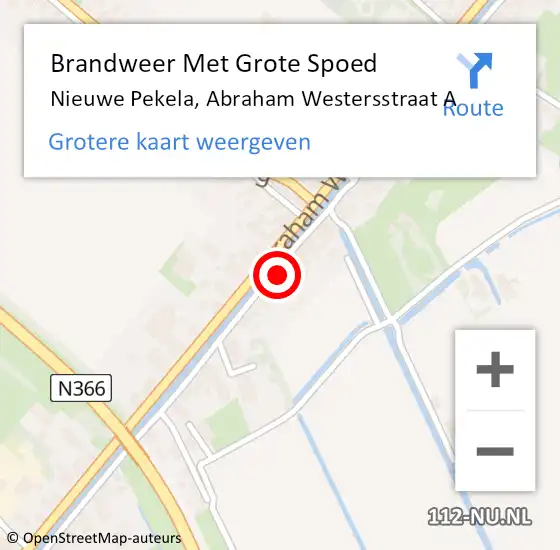Locatie op kaart van de 112 melding: Brandweer Met Grote Spoed Naar Nieuwe Pekela, Abraham Westersstraat A op 29 april 2022 17:48