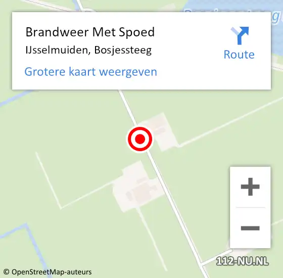 Locatie op kaart van de 112 melding: Brandweer Met Spoed Naar Mastenbroek, Bosjessteeg op 16 juli 2014 06:21