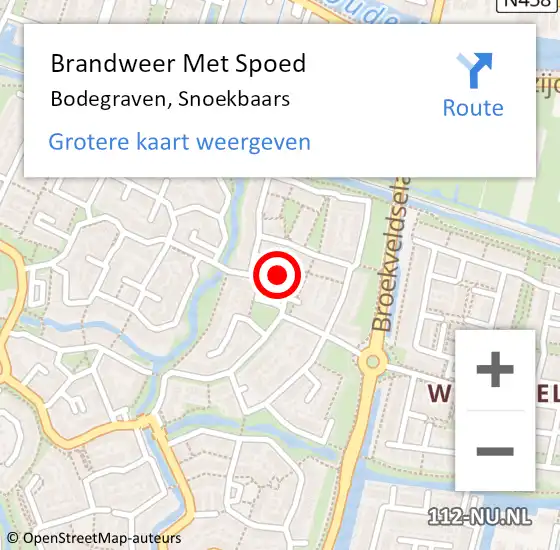 Locatie op kaart van de 112 melding: Brandweer Met Spoed Naar Bodegraven, Snoekbaars op 1 mei 2022 10:06