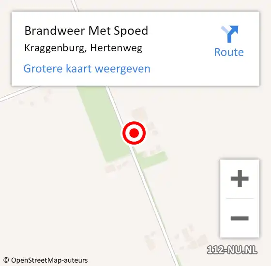 Locatie op kaart van de 112 melding: Brandweer Met Spoed Naar Kraggenburg, Hertenweg op 1 mei 2022 22:13