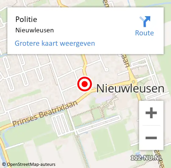 Locatie op kaart van de 112 melding: Politie Nieuwleusen op 4 mei 2022 09:34
