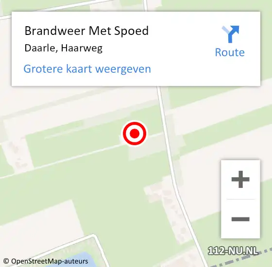 Locatie op kaart van de 112 melding: Brandweer Met Spoed Naar Daarle, Haarweg op 6 mei 2022 18:08