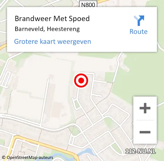 Locatie op kaart van de 112 melding: Brandweer Met Spoed Naar Barneveld, Heestereng op 6 mei 2022 21:51
