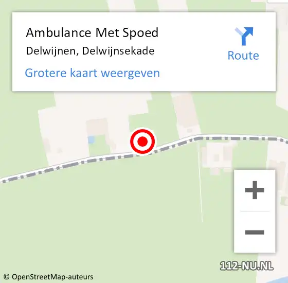 Locatie op kaart van de 112 melding: Ambulance Met Spoed Naar Delwijnen, Delwijnsekade op 7 mei 2022 16:32