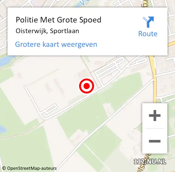 Locatie op kaart van de 112 melding: Politie Met Grote Spoed Naar Oisterwijk, Sportlaan op 8 mei 2022 02:07