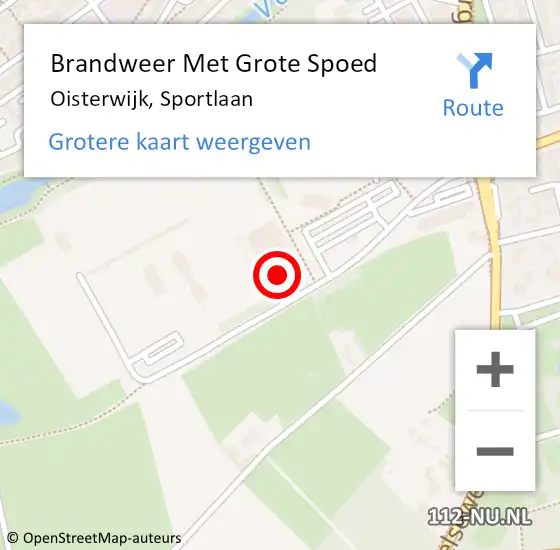 Locatie op kaart van de 112 melding: Brandweer Met Grote Spoed Naar Oisterwijk, Sportlaan op 8 mei 2022 02:08